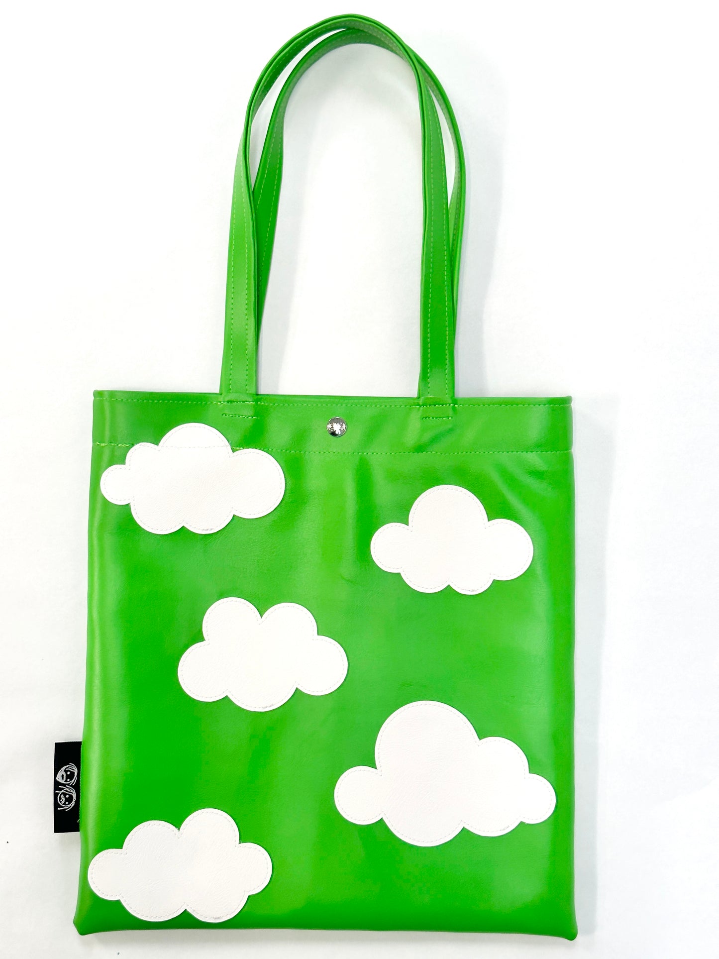 green cloud tote bag