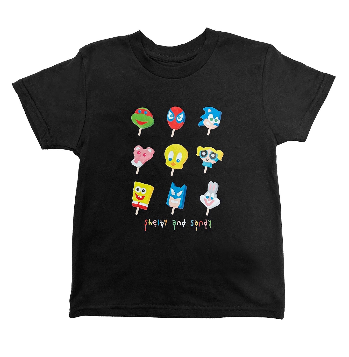 kids - popsicle shirt - black