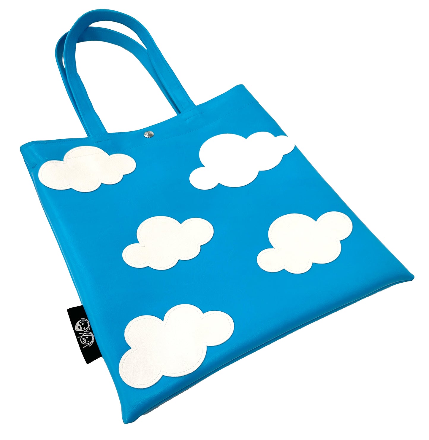 blue cloud tote bag