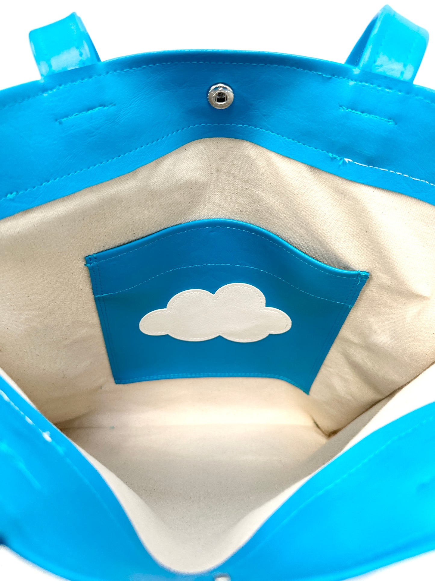 blue cloud tote bag