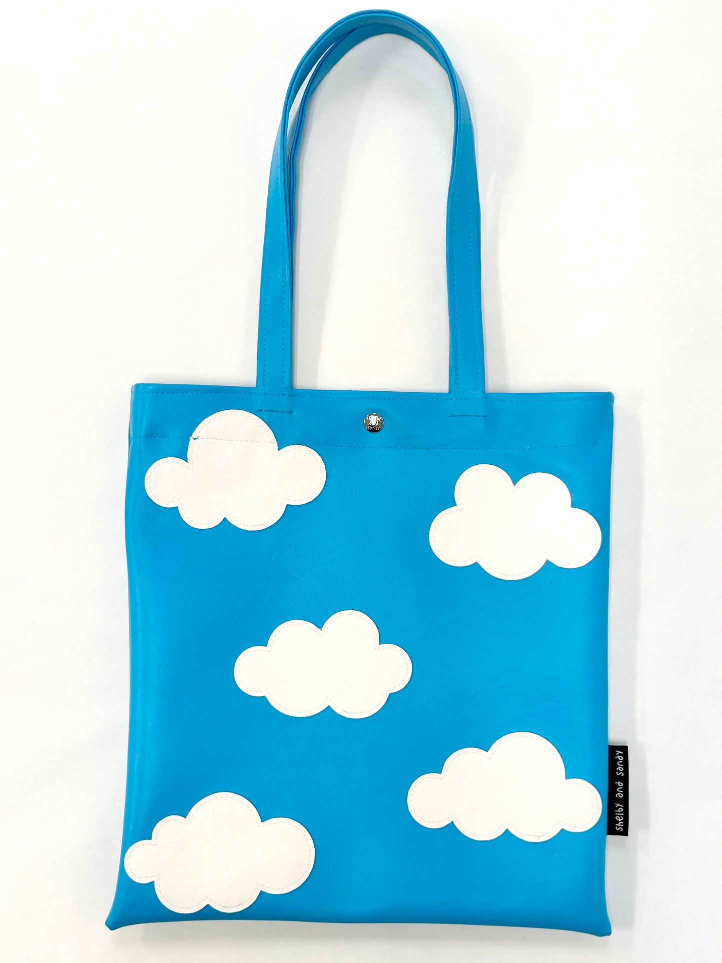 blue cloud tote bag