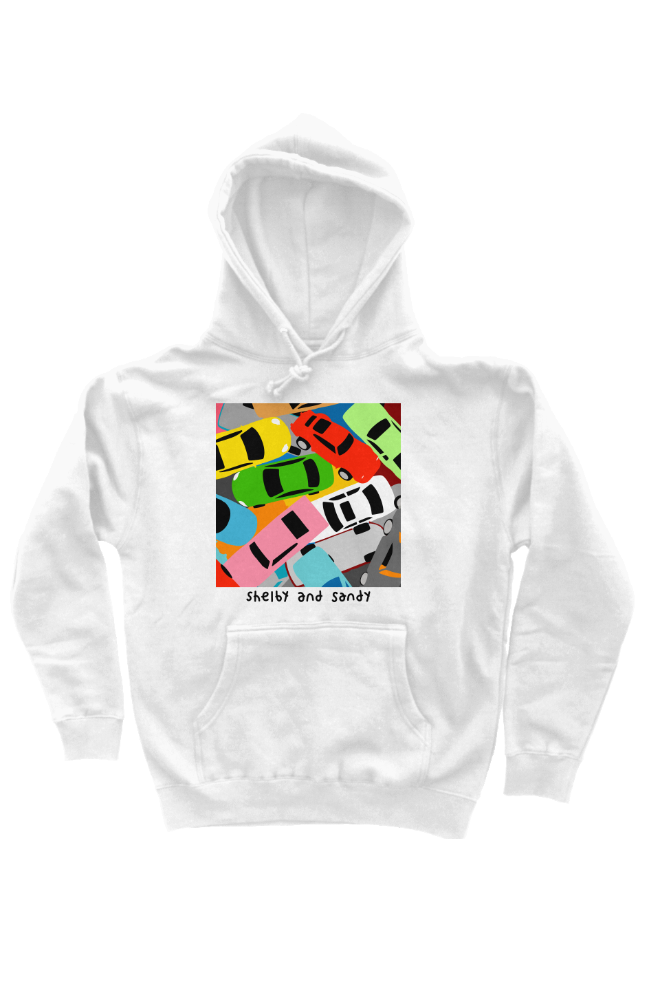 car pile hoodie - white