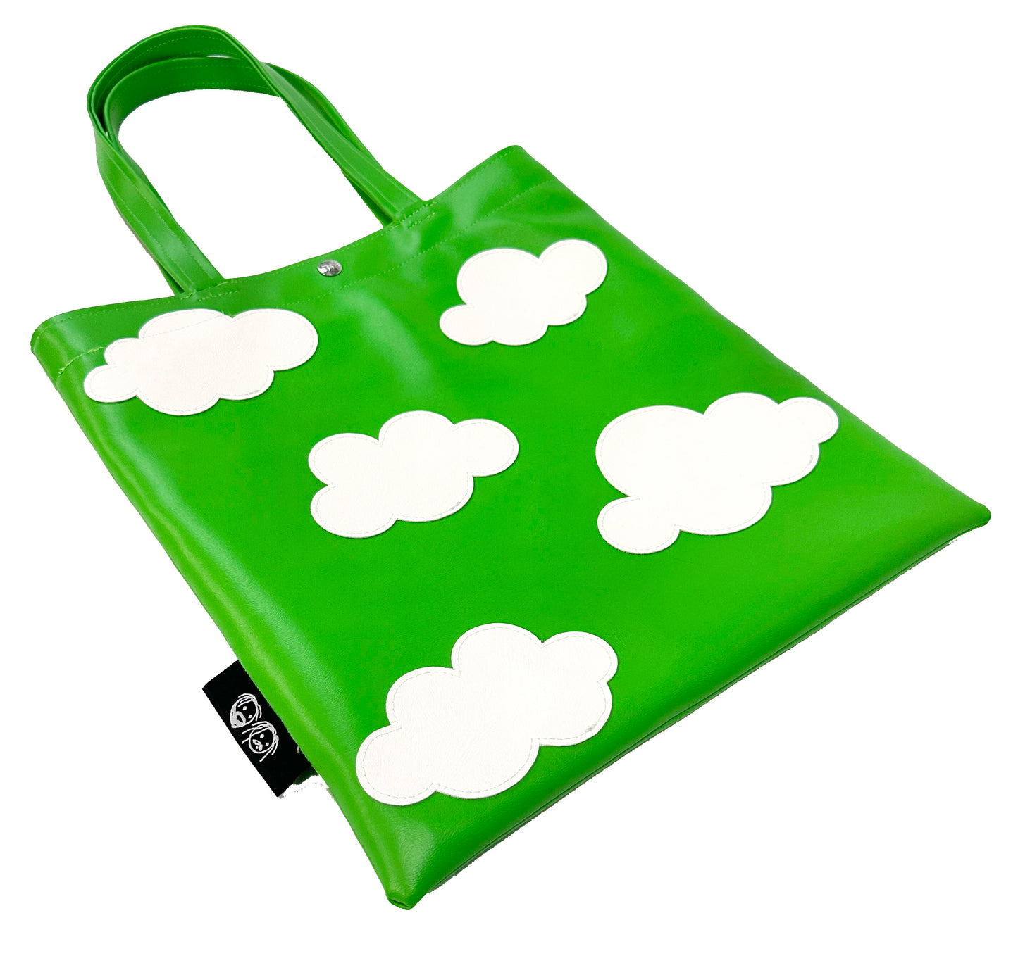 green cloud tote bag